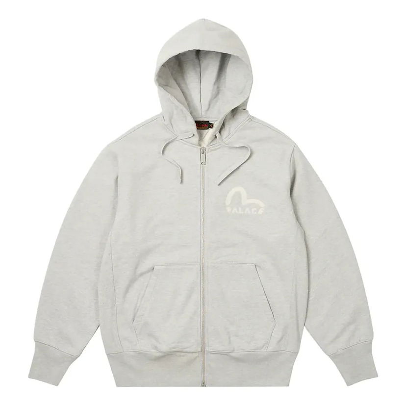 Dukserice Palace Evisu Zip Hoodie Siva | 2ESPAM4SW1150OSFLGRYH