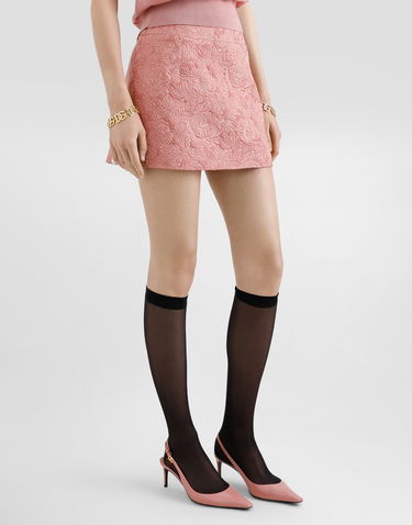 Suknja Dolce & Gabbana Dolce & Gabbana Floral Jacquard Miniskirt Ružičasta | F4A8CTHJMQKF0473, 3