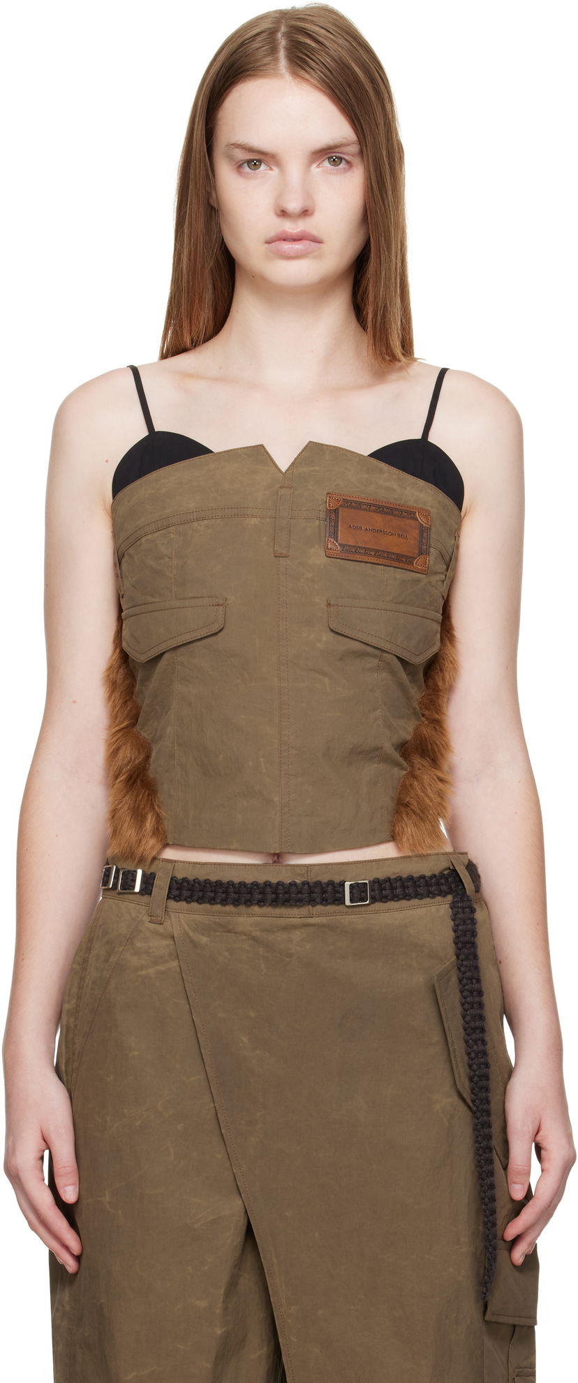 Majica bez rukava Andersson Bell Andersson Bell Trouser Custom Bustier Top Smeđa | atb1354w