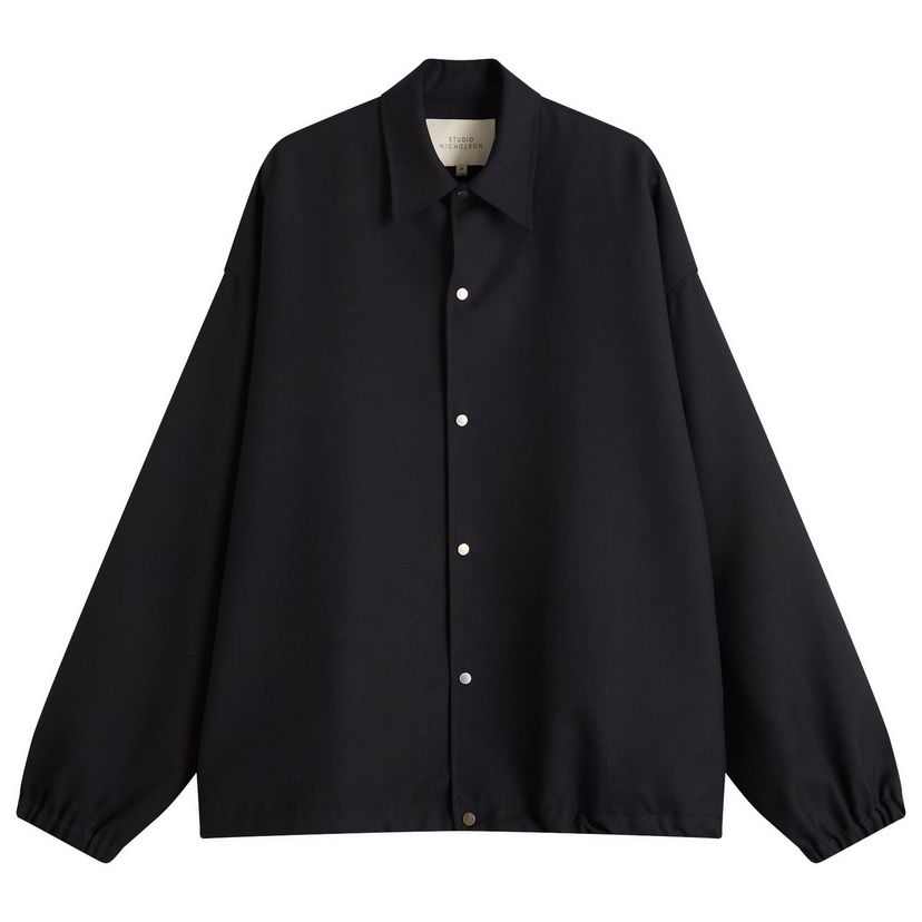 Jakna Studio Nicholson Studio Nicholson Wool Coach Jacket, Size Large Crna | SPHERESNM-1149-DKN