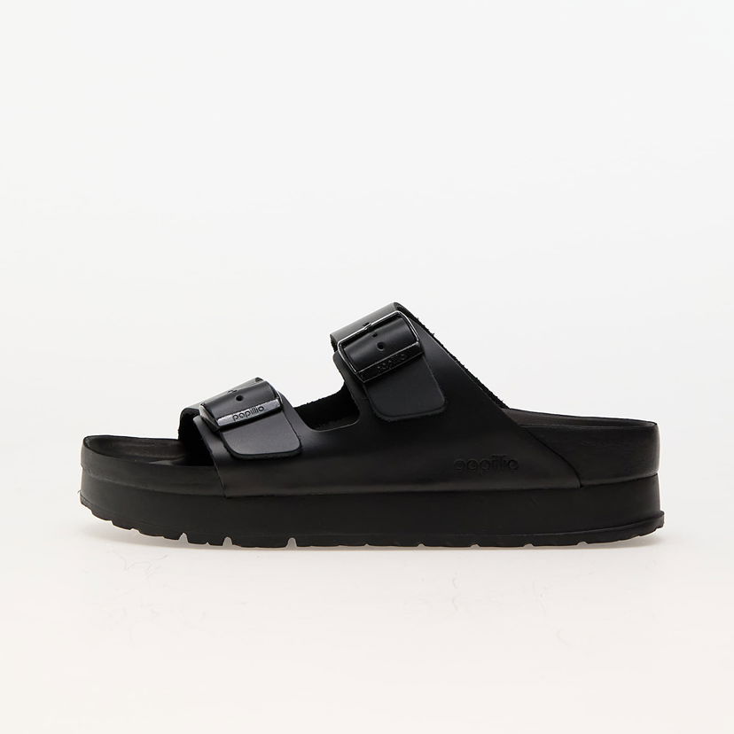 Tenisice i cipele Birkenstock Arizona PAP Flex Platform Natural Leather Black W Crna | 1026918