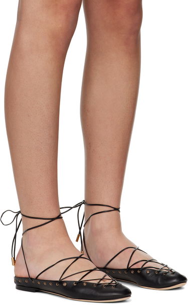 Tenisice i cipele CHLOÉ Chloé 'Chloé' Ghillies Ballerina Flats Crna | CHC25U10BRI, 3