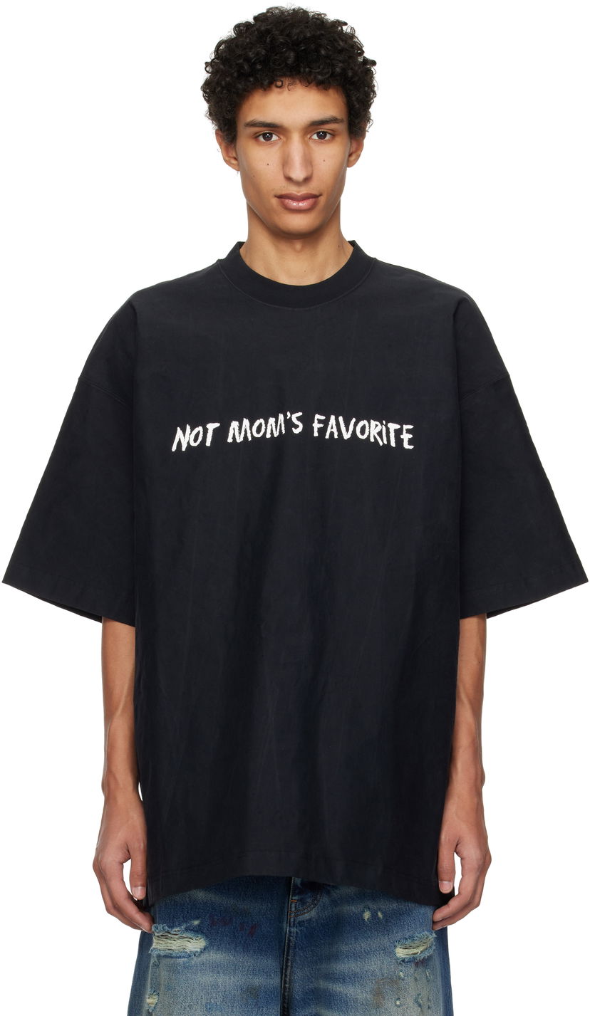 Majica kratkih rukava VETEMENTS Vetements 'Not Mom's Favorite' T-Shirt Crna | UA66TR100B