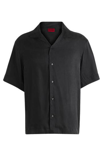 Košulja BOSS Loose-Fit Twill Shirt Crna | 50539342