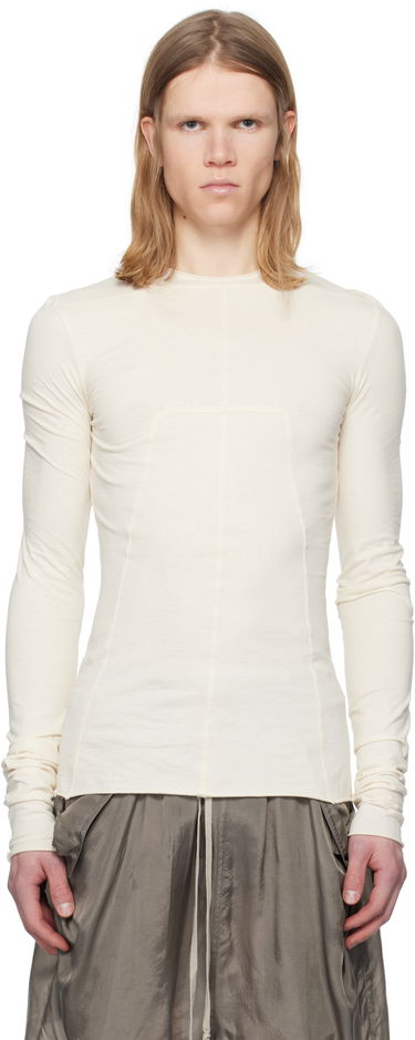 Majica kratkih rukava Rick Owens Rick Owens Hollywood Classic Long Sleeve T-Shirt Bijela | RU01E5271 JNC, 0