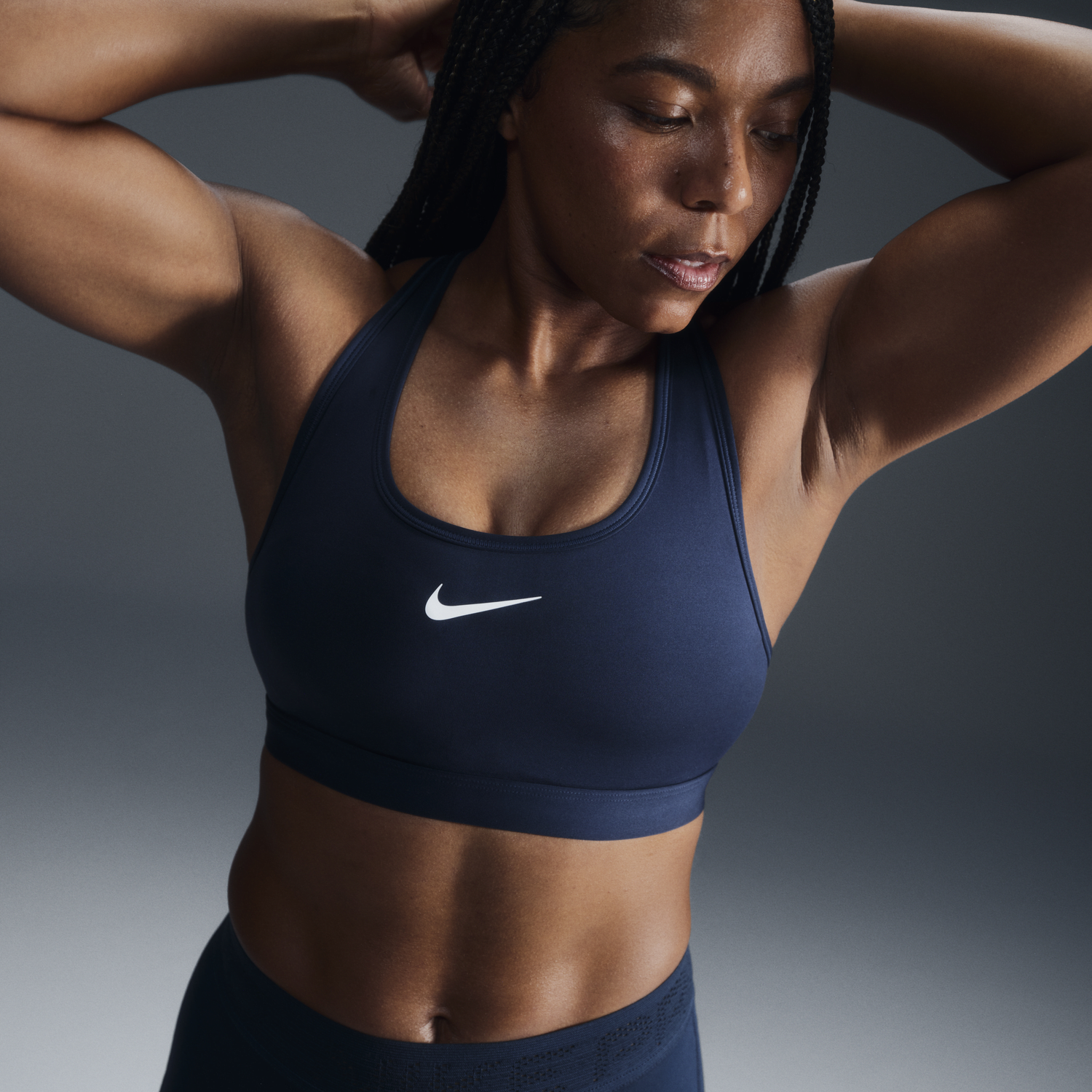 Grudnjak Nike Swoosh Sports Bra Tamnoplava | DX6821-478, 1