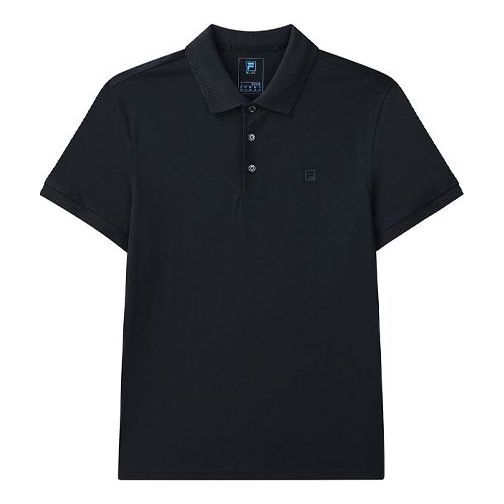 Polo majica FILA Solid Breathable Short Sleeve Polo Crna | F11M122132F-NV