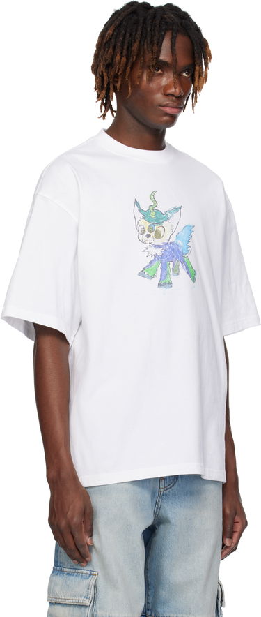 Majica kratkih rukava We11done We11done Monster Drawing T-Shirt Bijela | WD-TT0-25-744-U-WH, 1