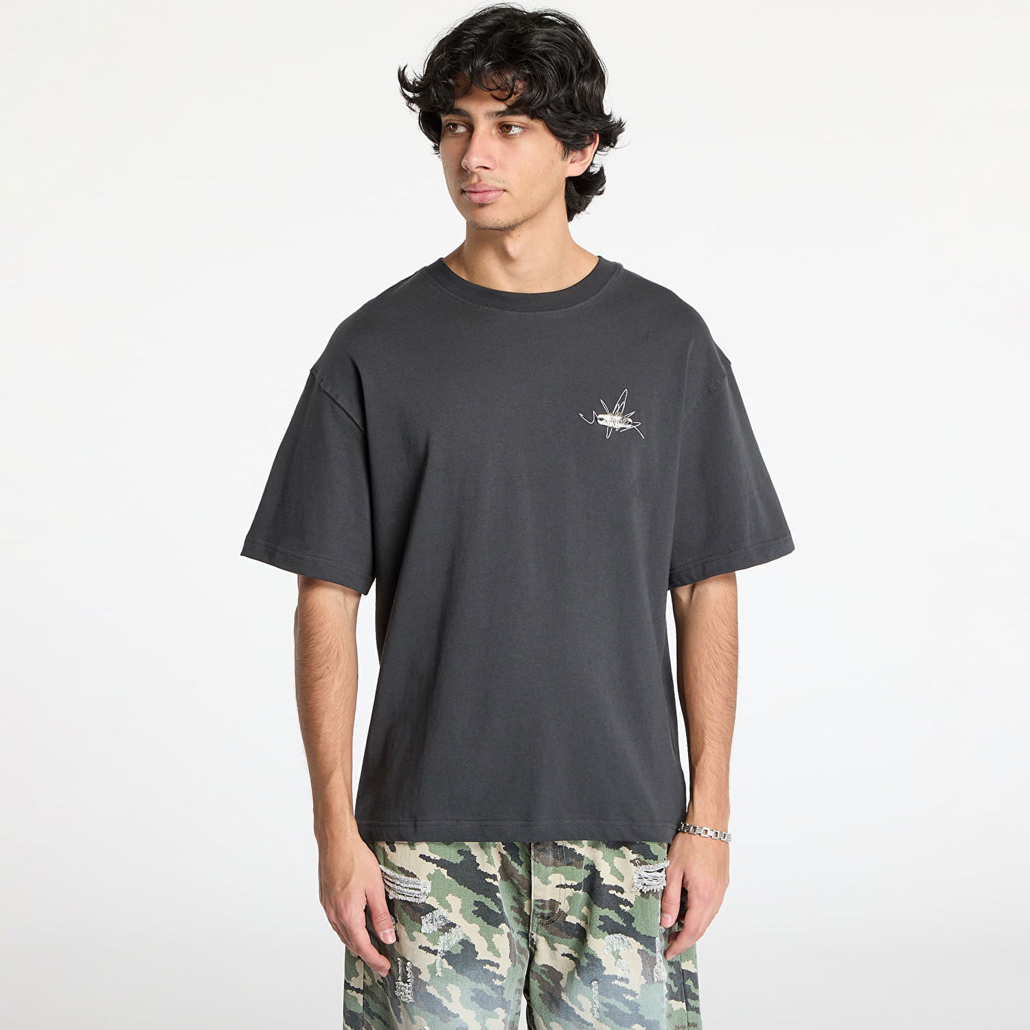 Majica kratkih rukava Footshop FTSHP Everyday T-Shirt Pebble Crna | FTSHP_445, 0