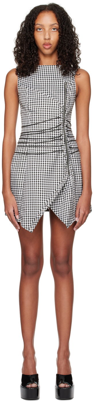 Haljina Miaou Miaou Work Capsule Celestial Gingham Mini Dress Crna | 5024GINOND