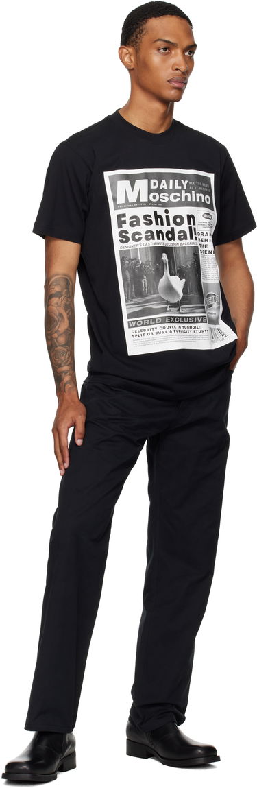Majica kratkih rukava Moschino Moschino Daily Newspaper Graphic Tee Crna | 252ZZ072452411555, 3
