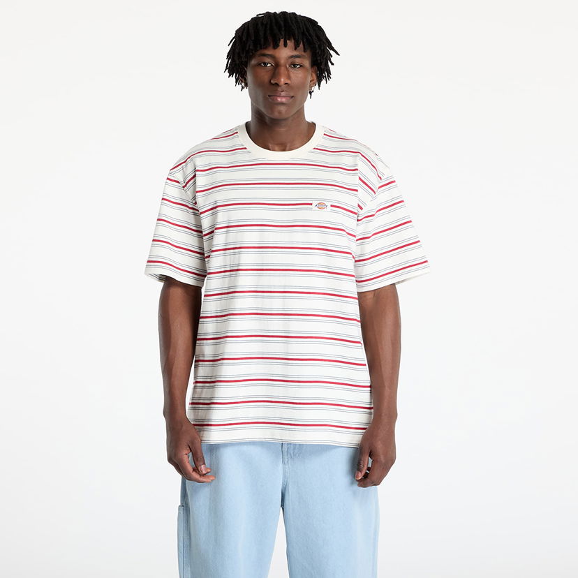 Majica kratkih rukava Dickies Dickies Lewistown Stripe Short Sleeve T-Shirt Bijela | DK0A4Z8SC481