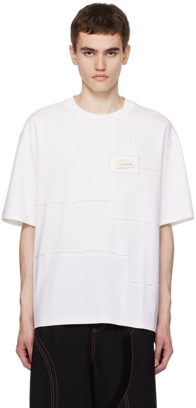 Majica kratkih rukava Feng Chen Wang Feng Chen Wang Paneled T-Shirt Bijela | FMF16TS03
