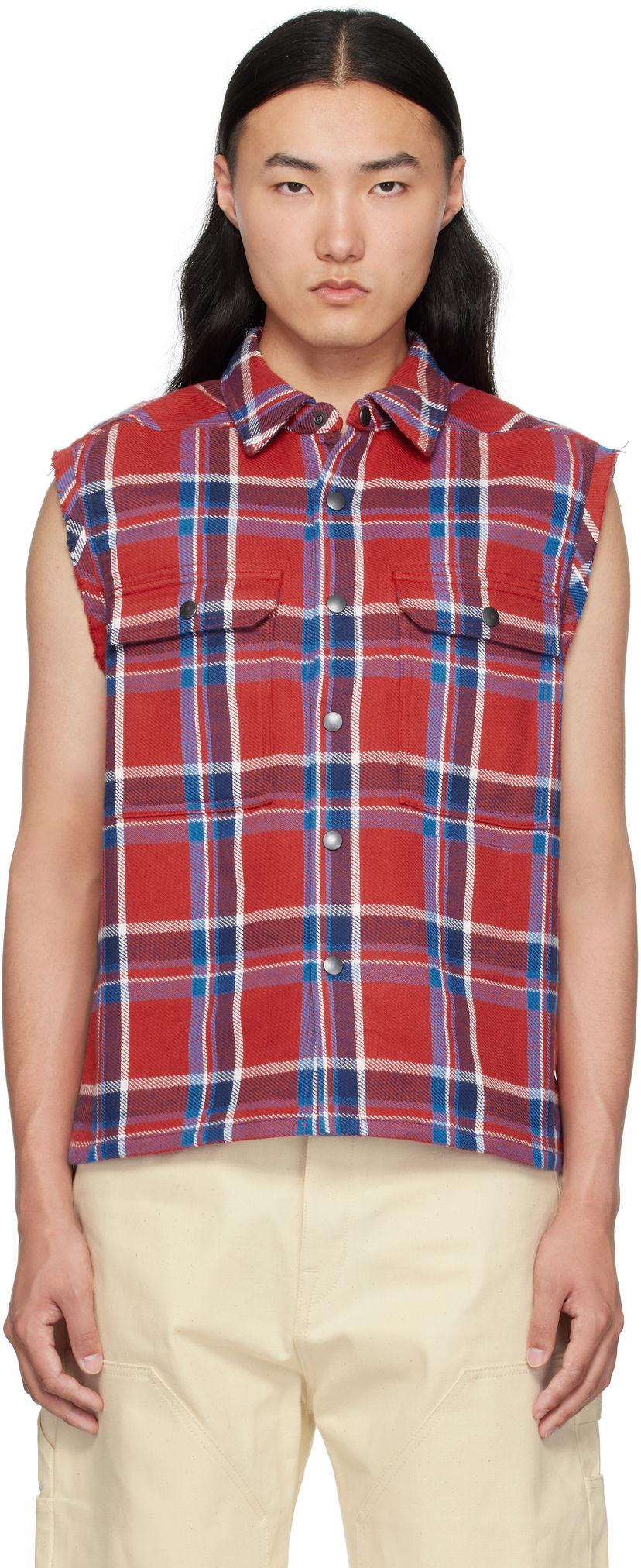 Prsluk Rick Owens Rick Owens DRKSHDW Hollywood Cropped Vest Crvena | DL01E6298 HCPJP