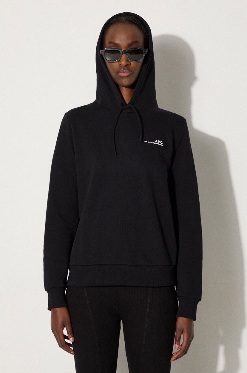 Dukserice A.P.C. Hoodie With Hood Crna | COEAS.F27674