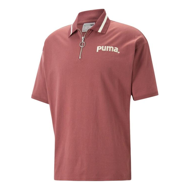Polo majica Puma Half-Zip Polo Shirt Crvena | 622541-49