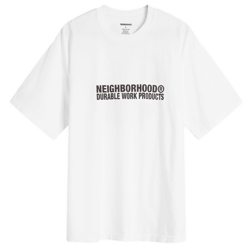 Majica kratkih rukava Neighborhood Men's Sheltech Logo T-Shirt, Size Large Bijela | 251BWNH-CSM02-WHT