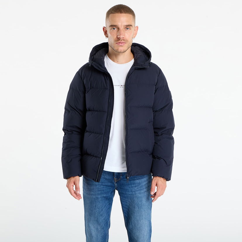 Pernata jakna Tommy Hilfiger Tommy Hilfiger Water Repellent Down Hooded Puffer Jacket Tamnoplava | MW0MW40616 DW5