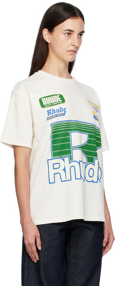 Majica kratkih rukava Rhude Rhude Roadway Racing T-Shirt Bijela | RHPF25TT11012, 4