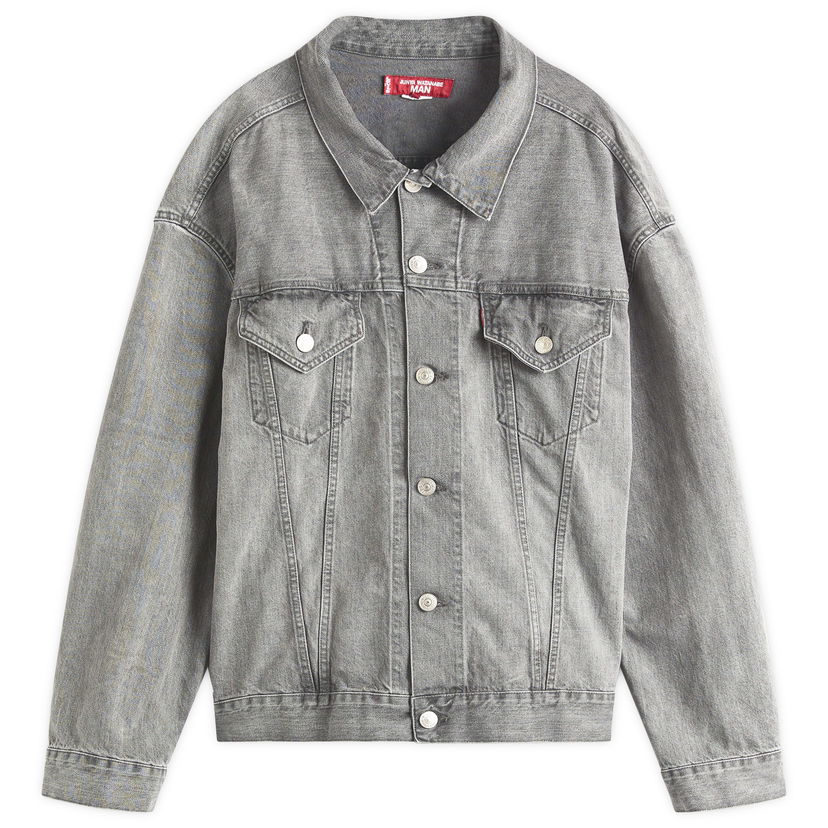 Jakna Junya Watanabe Junya Watanabe MAN x Levis Selvedge Trucker Jacket Siva | WO-J203-051-1