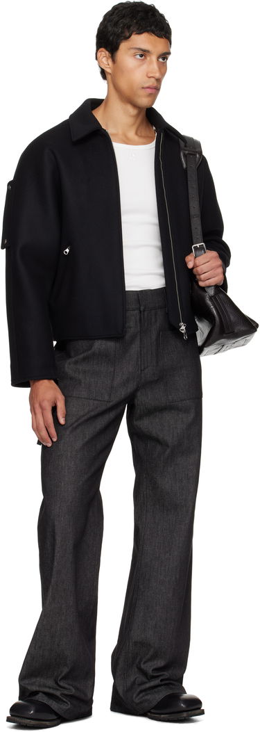 Bomber jakna Courrèges Courrèges Embroidered Wool Bomber Jacket Crna | 325CBL308WO0118, 3