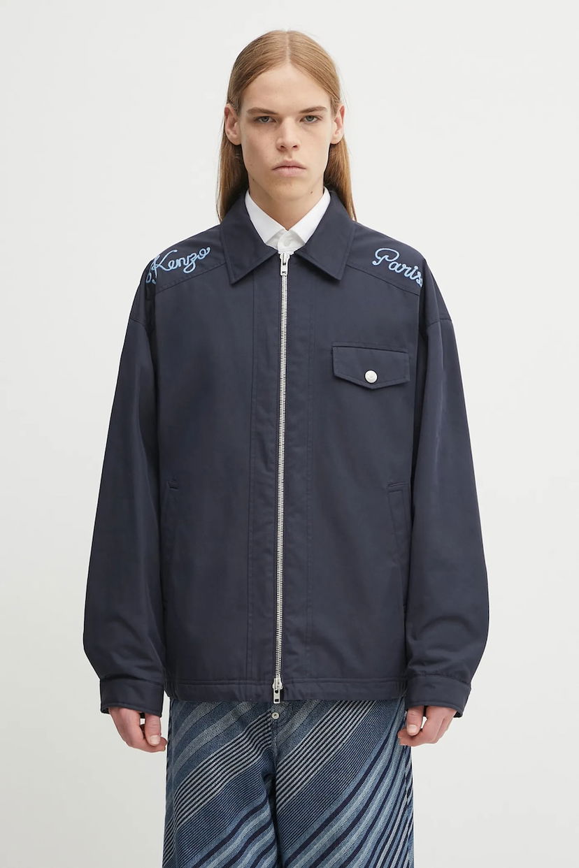 Jakna KENZO Kenzo Chainstitch Coach Jacket Tamnoplava | FF65BL0659OI