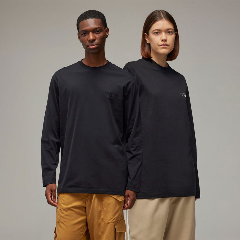 Majica kratkih rukava Y-3 Long Sleeve T-Shirt Crna | IV8232