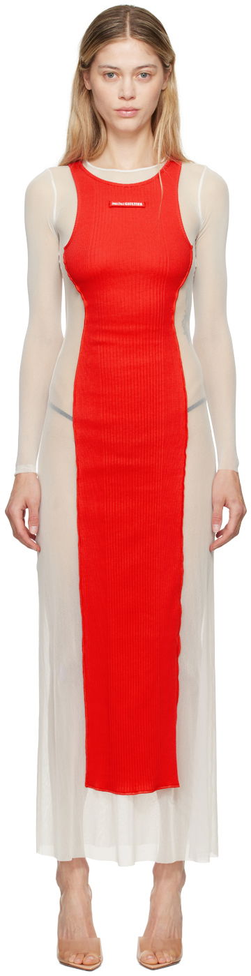 Haljina Jean Paul Gaultier 'The Long Petit Grand' Maxi Dress Crvena | 24/30-F-RO191B-T001-0130