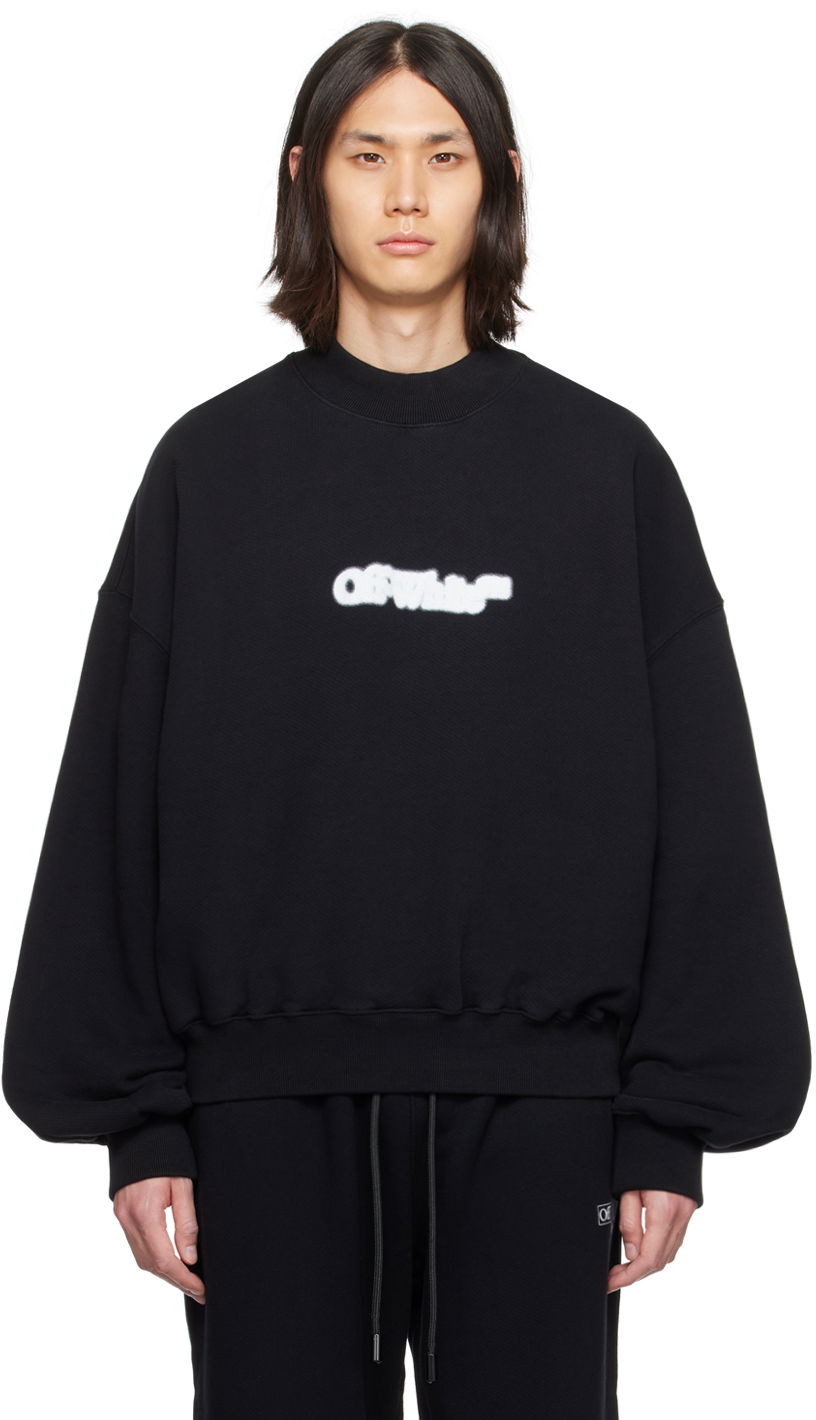 Dukserice Off-White Black Blurr Book Over Sweatshirt Crna | OMBA070F23FLE0021001