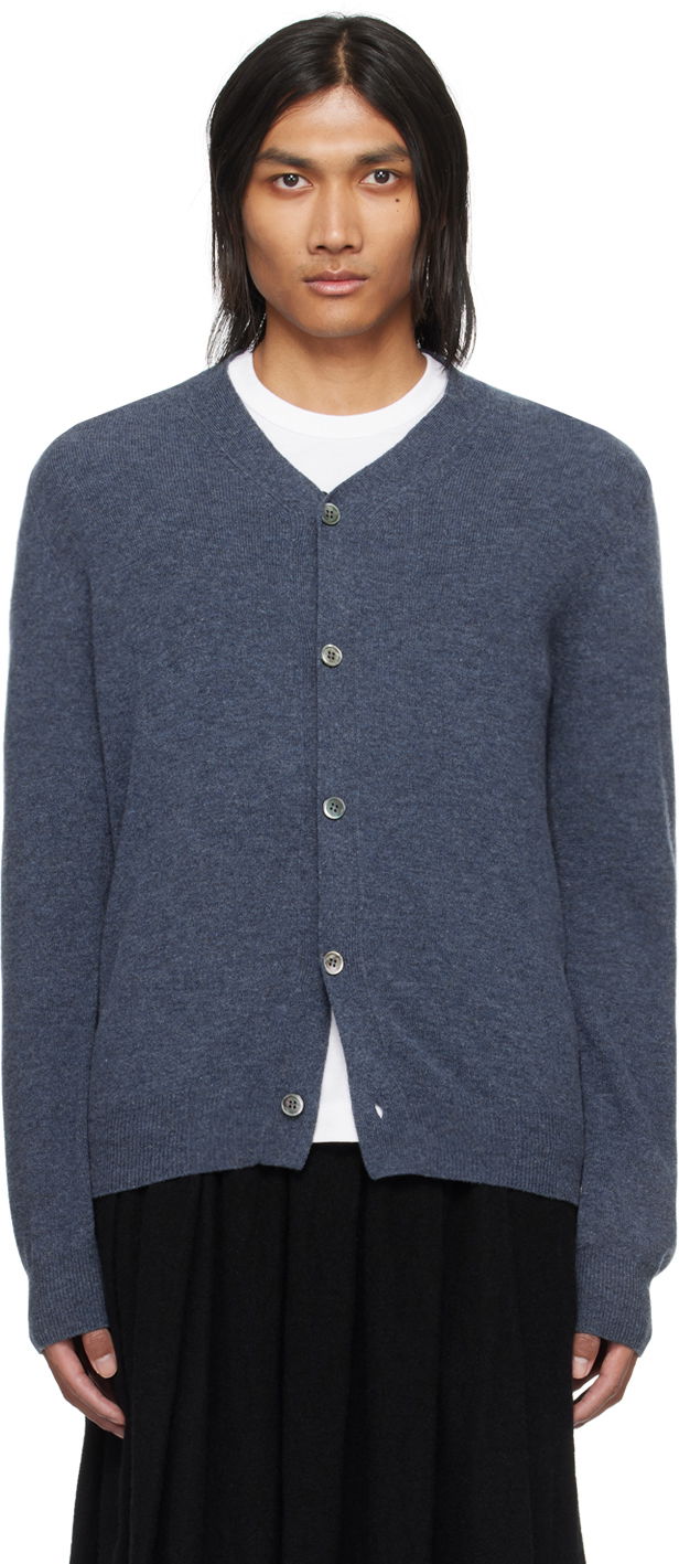 Džemper Comme des Garçons Heart Patch Cardigan Tamnoplava | P1N092