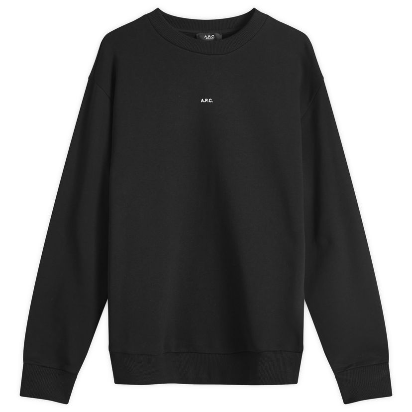 Dukserice A.P.C. Micro Logo Crew Sweat Crna | COHBX-H27910-TZC