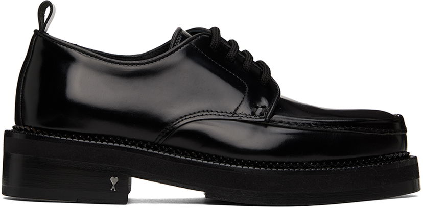 Odjeća AMI AMI Paris Square Toe Derbys Crna | USV017.CVE002