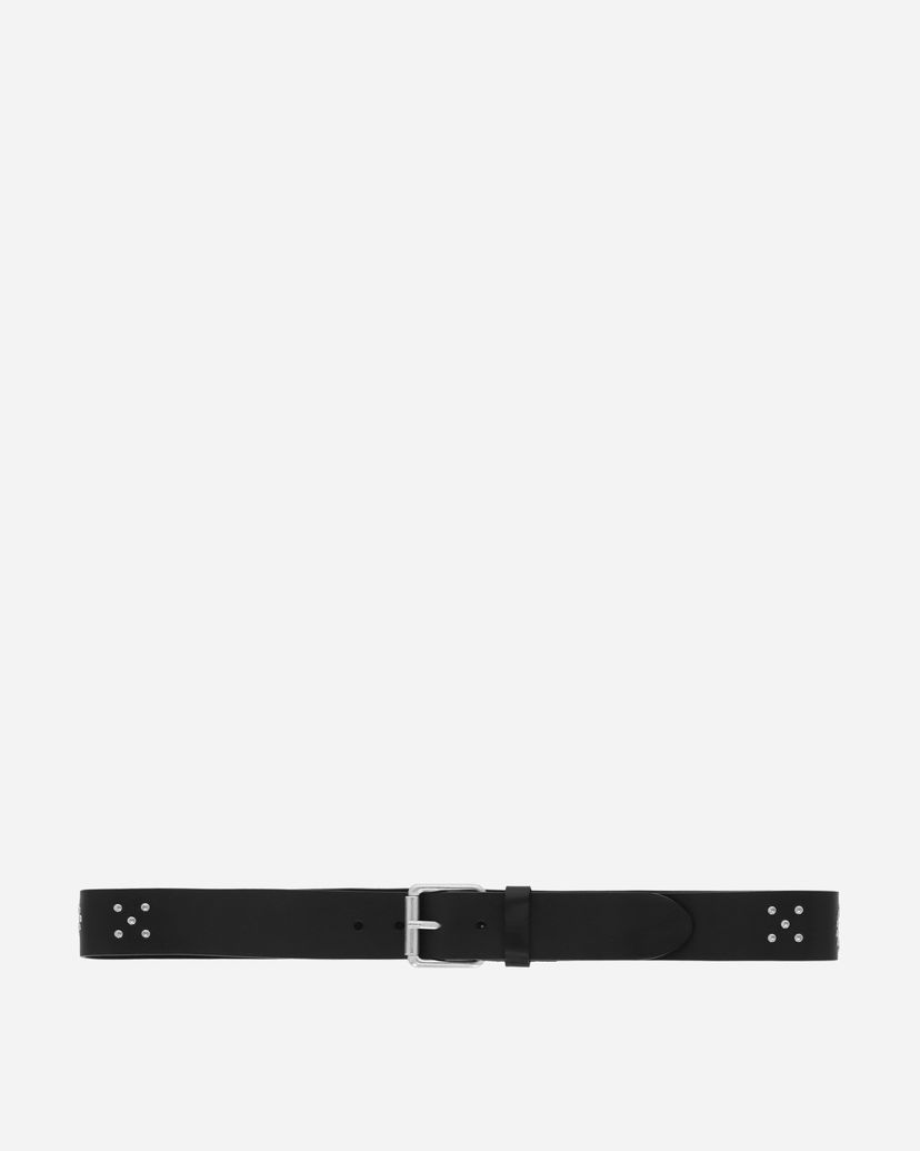 Pojasevi Carhartt WIP Black Leather Belt With Studs Crna | I034422 0M4XX