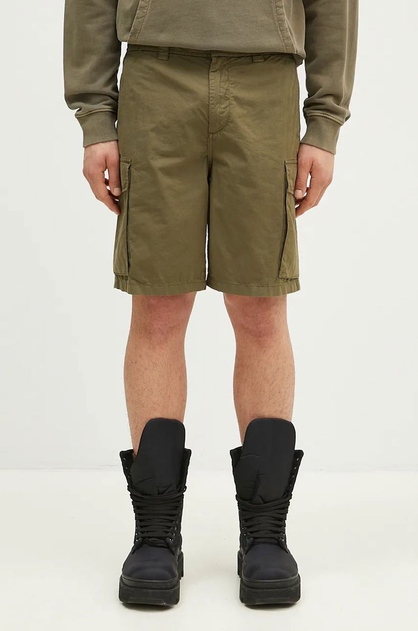 Kratke hlače WOOLRICH Gabardine Cargo Short Zelena | CFWOSH0051MRUT3665