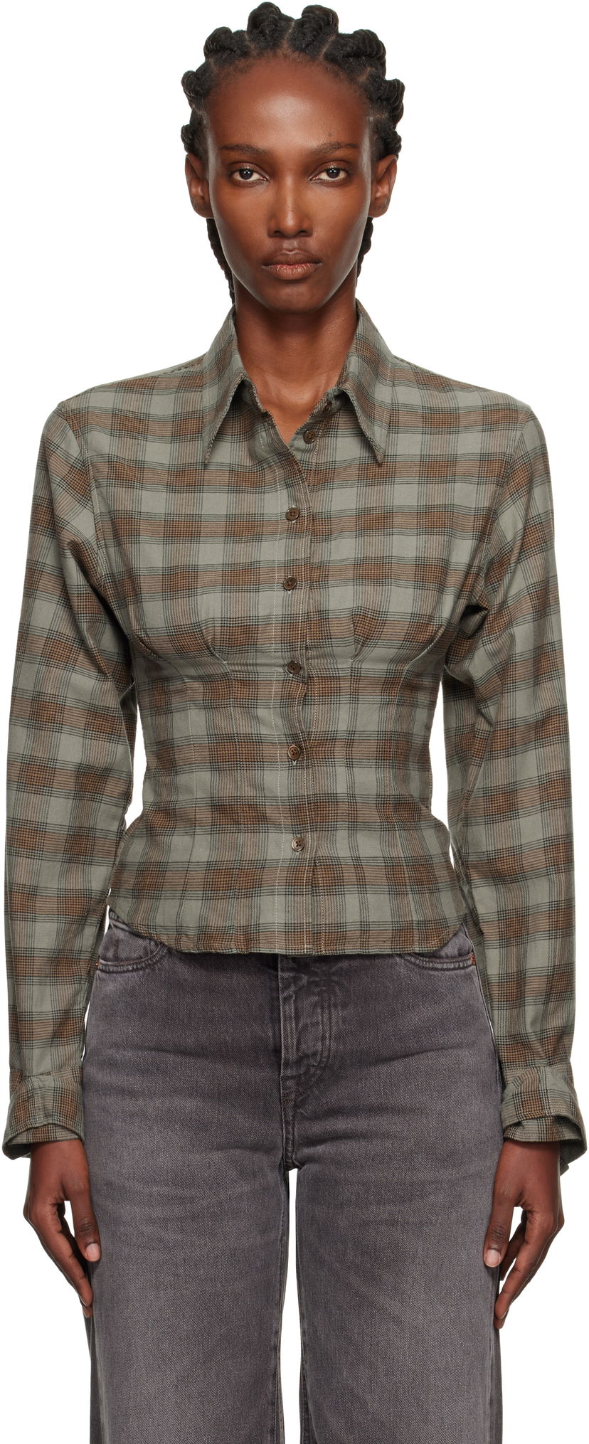 Košulja OUR LEGACY Our Legacy Envelop Plaid Shirt Zelena | W4252EI
