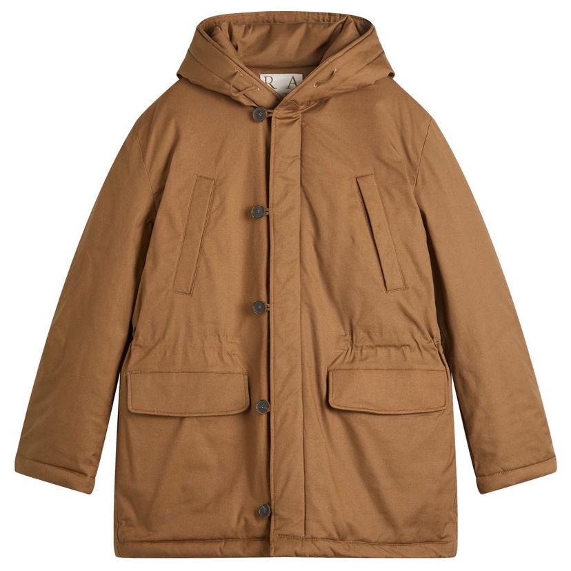Parka Ranra Ranra Neve Canvas Cotton Parka Jacket, Size Large Smeđa | AMFW25OW01689-C725