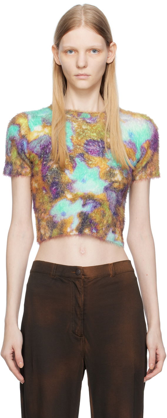 Crop top Acne Studios Blue & Purple Floral Višebojno | A60446-, 0