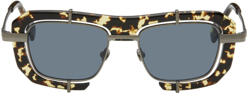 Sunčane naočale JW Anderson SSENSE Exclusive Tortoiseshell & Gunmetal Geometric Sunglasses Crna | JWA03