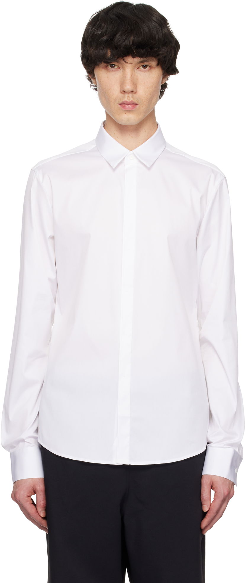 Košulja WOOYOUNGMI WOOYOUNGMI Concealed Button Shirt Bijela | W251DS01