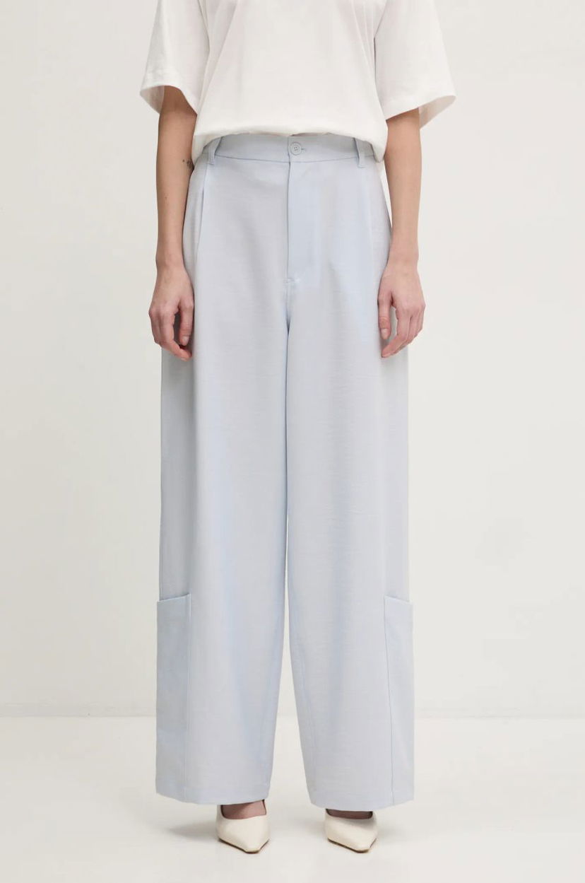 Hlače Y-3 Y-3 Sport Uniform Wide Leg High Waist Pants Plava | JM7801