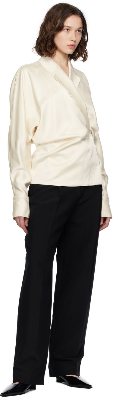Košulja TOTEME TOTEME Wrap Satin Blouse Bež | 253-WRT0543-FB0382, 3