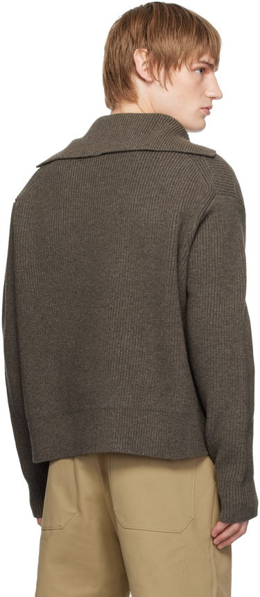 Džemper Studio Nicholson Studio Nicholson Nash Knit Polo Smeđa | NASH SNM - 1295, 2