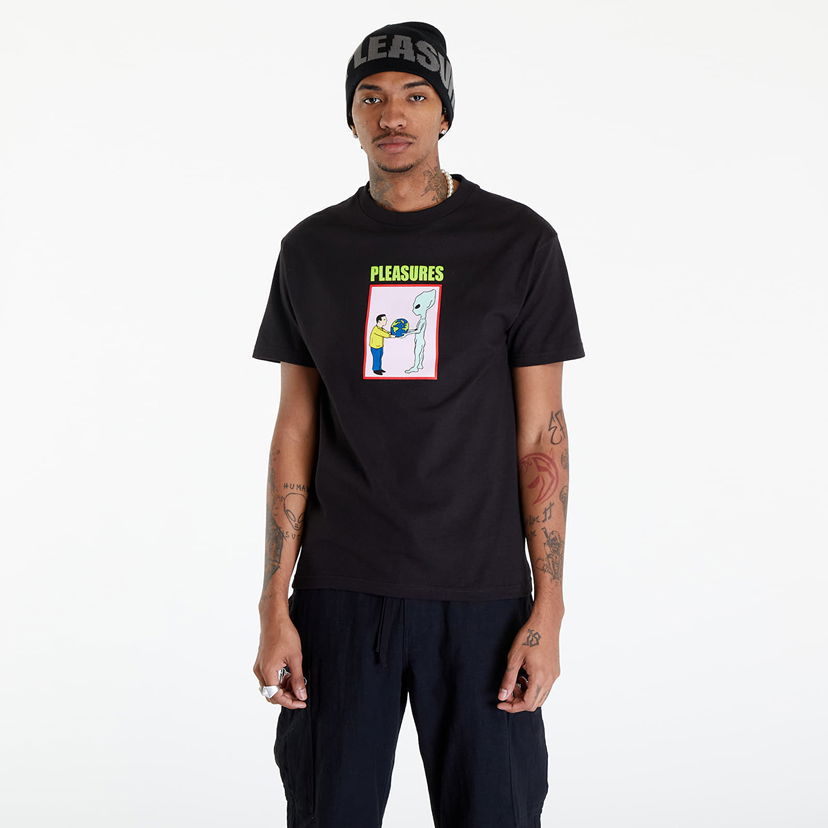 Majica kratkih rukava Pleasures Gift T-Shirt Crna | P24SP046 BLACK