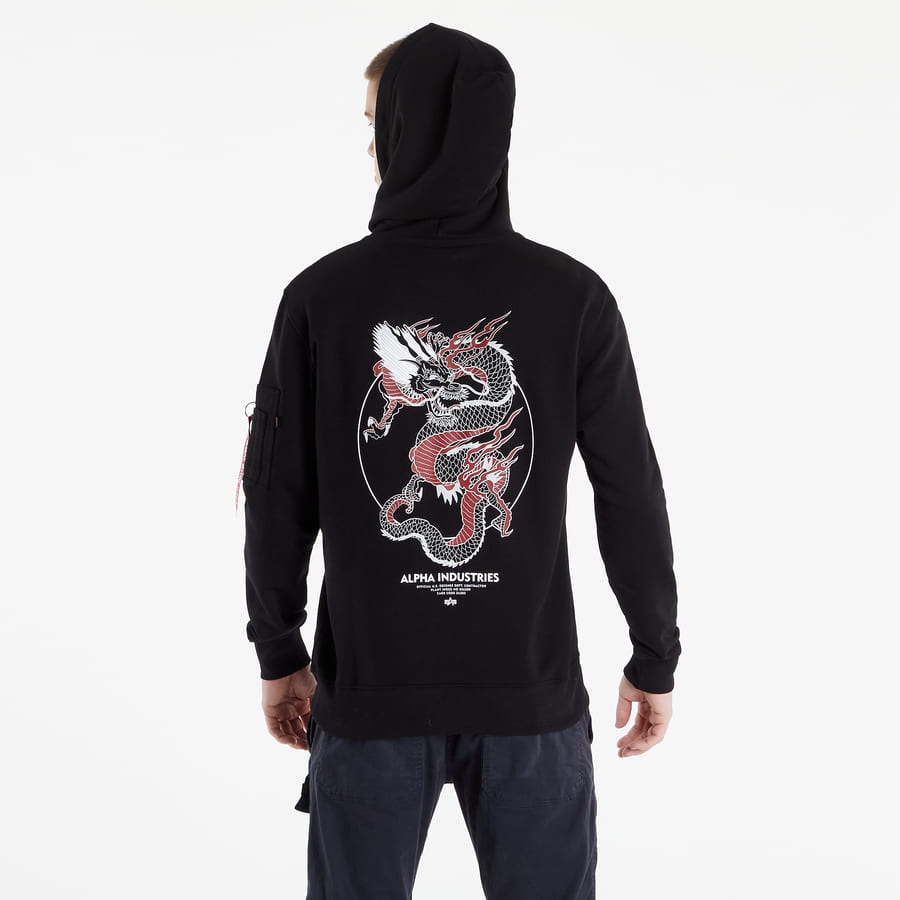 Dukserice Alpha Industries Heritage Dragon Hoody Crna | 106333-03, 1