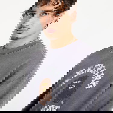 Dukserice BAPE Garment Dye College Relaxed Fit Crewneck Sweatshirt Siva | 001SWL801308MCHA, 1