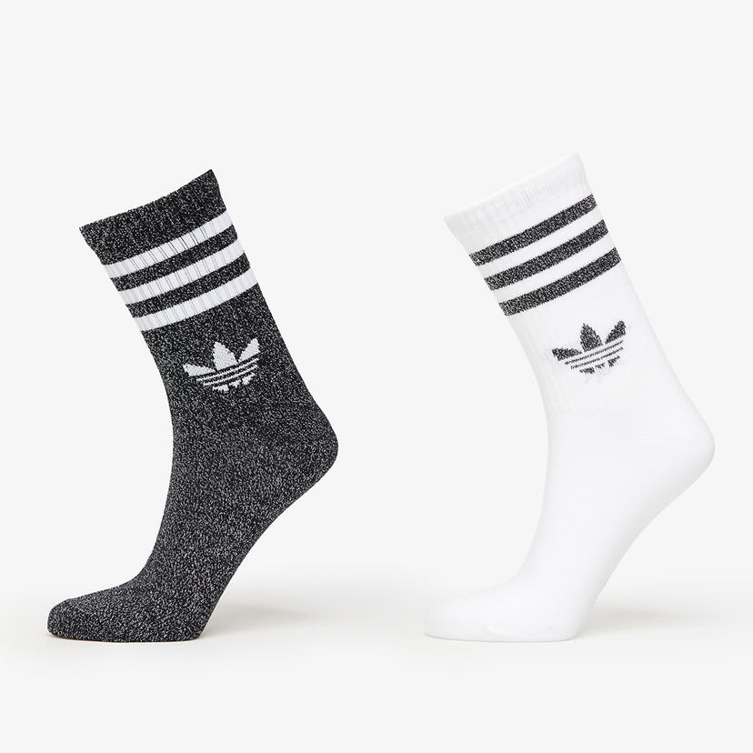 Čarape adidas Originals adidas 3-Stripes Glitter Crew Socks 2-Pack Bijela | JV6049