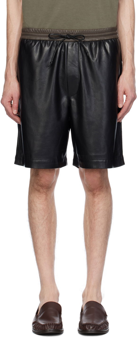 Kratke hlače Nanushka Doxxi Vegan Leather Shorts Crna | NM24RSST00478