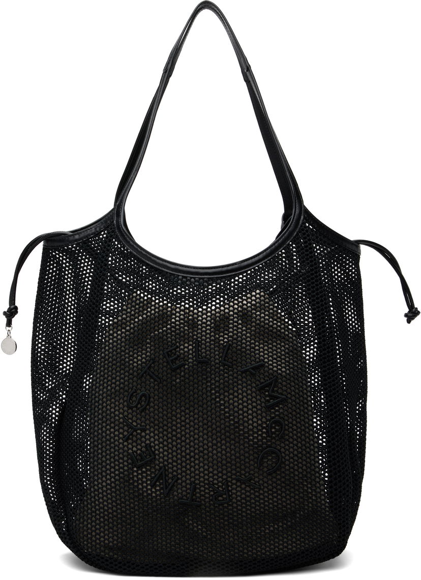 Tote bag Stella McCartney Stella McCartney Logo Mesh Tote Crna | 7B0170WP0595