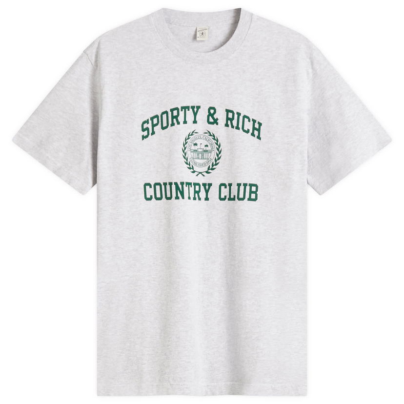 Majica kratkih rukava Sporty & Rich Sporty & Rich Varsity Crest T-Shirt, Size Large Siva | TO043606218GY03