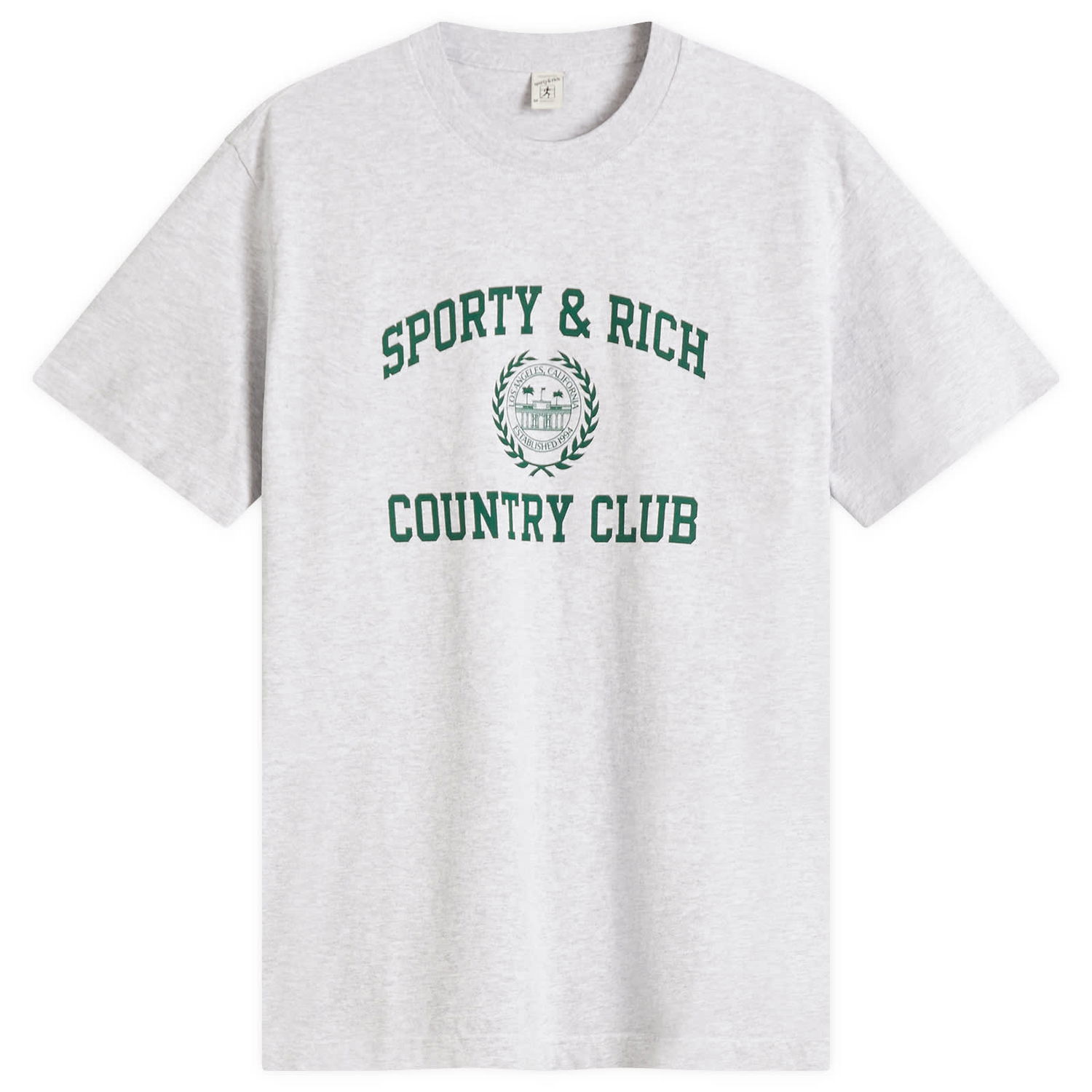 Majica kratkih rukava Sporty & Rich Sporty & Rich Varsity Crest T-Shirt, Size Large Siva | TO043606218GY03, 0